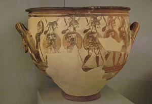 Mycenae Collection: Krater of the Warriors. Dated between 1200-1100 B.C. Mycenae