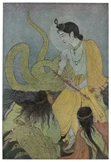 Spared Prints: Krishna & Kaliya