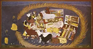 Rescues Prints: Krisna rescues Braia village from a fire in