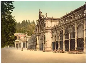 Marienbad Prints: The Kruezbrunnen (i. e. Kreuzbrunnen) Colonnade, Marienbad
