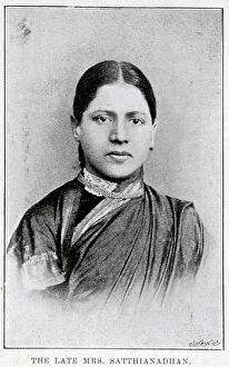 Literary Collection: Krupabai Satthianadhan, author, studio portrait in sari