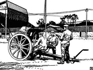 Krupp Prints: Krupp Gun Recoil Test