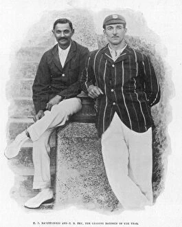 Sportsman Collection: Ks Ranjitsinhji and C B Fry, cricketers