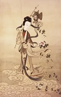 Hsien Prints: Ksien-Ku, one of the Pa Hsien, the Eight Immortals