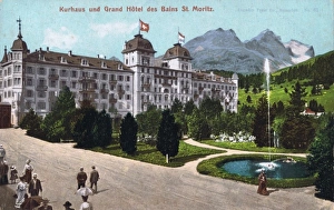 The Kurhaus and Grand Hotel des Bains in St Moritz, Switzerl The Kurhaus and Grand Hotel des Bains in St Moritz, Switzerl