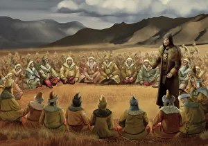 Images Dated 13th February 2020: Kurultai of ancient huns