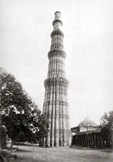 The Kutub Minar, Delhi, India, c. 1880 s