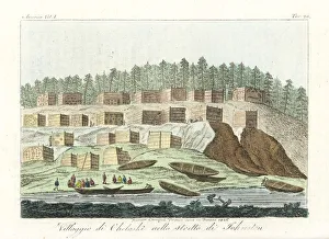 Strait Gallery: Kwakiuti village on Johnston Strait, Vancouver Island
