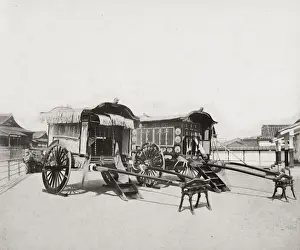 The Kyoto Imperial Palace, Japan. View of Emperors carriages