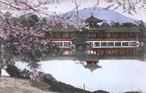 Cherries Prints: Kyoto, Japan - Garden of Heian Jingu (The Temple of Peace)