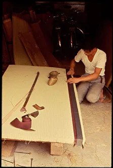 Kyoto Tatami Mats Being Made, Japan