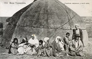 Extended Prints: Kyrgyz Family outside their yurt - Kyrgyzstan