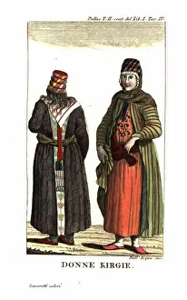 Simon Collection: Kyrgyz women in traditional costume