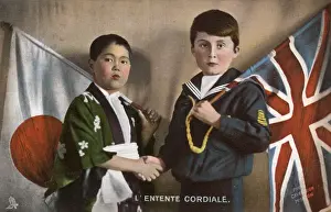 Shake Prints: L Entente Cordiale, Young Japanese boy and Young British Boy