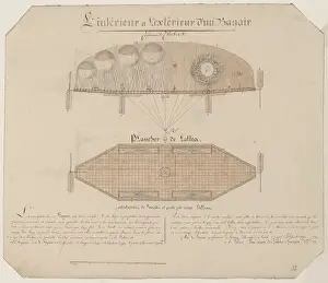 Tissandier Prints: L interieur et l exterieur d un bayair Couronne de Charles X