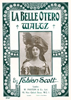 Images Dated 29th August 2017: La Belle Otero by Waltz - Music Sheet Cover