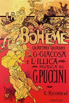Theatre and Opera Collection: La Boheme Opera Score by Giacomo Puccini
