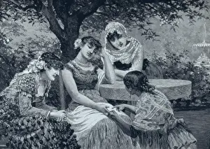 Ear Ring Prints: La buenaventura (The fortune). 1884. Engraving