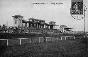 Images Dated 13th June 2017: La Courneuve racecourse with grandstand, France