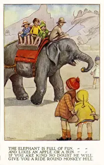 LA Govey. Aboard the elephant