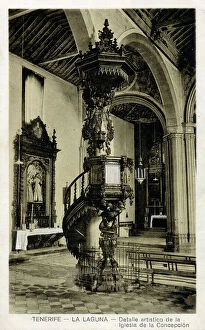 Cristobal Collection: La Laguna - Artistic details in the Church of the Conception
