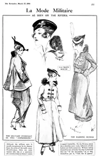 La Mode Militaire, as seen on the riviera - WW1 fashion