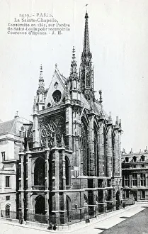 Unattributed Prints: La Sainte-Chapelle, Paris, France