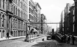 La Salle Street Tunnel, Chicago - hand coloured