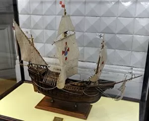 Latvia Collection: La Santa Mar?=?a. Ship used by Columbus in this first voyage