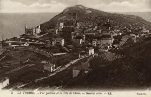 Chien Prints: La Turbie, France - General View and the Dogs Head
