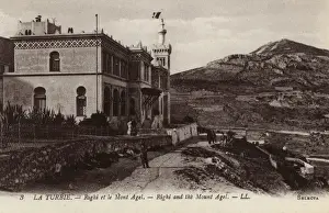 La Turbie, France - View of Righi Hotel and Mont Agel