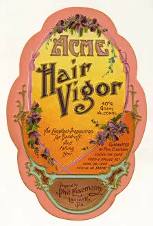 Acme Gallery: Label design, Acme Hair Vigor