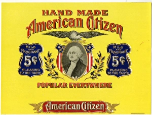 Images Dated 5th January 2017: Label design, American Citizen tobacco