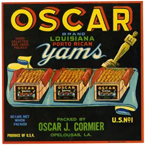 Crates Prints: Label design, Oscar Yams