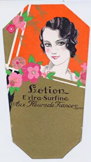 Images Dated 23rd October 2015: Label, Lotion Extra Surfine aux Fleurs de France