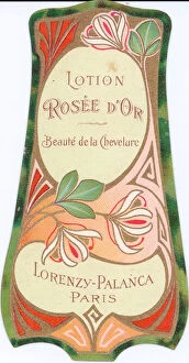 Label, Lotion Rosee d Or, Lorenzy-Palanca, Paris
