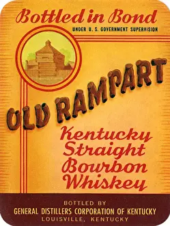 Bourbon Prints: Label for Old Rampart, Kentucky Straight Bourbon Whiskey