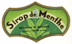 Menthe Collection: Label, Sirop de Menthe