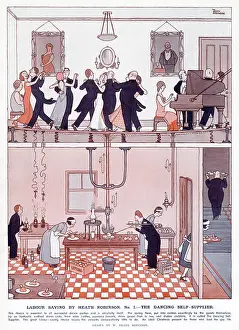Sprung Prints: Labour Saving by Heath Robinson The Dancing Self-Supplier