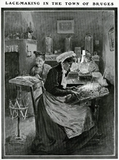 Lace-Making in the town of Bruges, Belgium 1907 Lace-Making in the town of Bruges, Belgium 1907