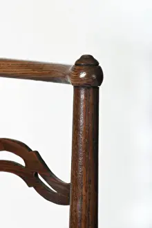 Ladder-back side chair, detail