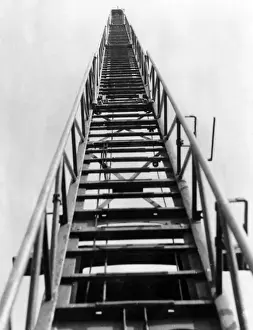 Workshops Prints: Ladder after repair in workshops, Lambeth HQ