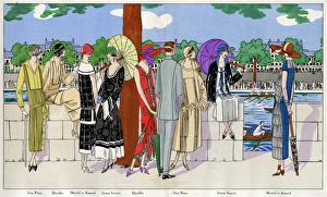 Patou Collection: Ladies at a boat race in various summer outfits