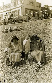 Ladies and Children in Deckchairs