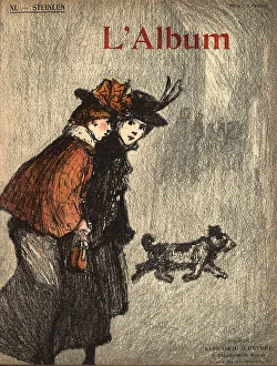 Theophile Prints: Ladies With A Dog