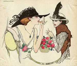 Images Dated 30th December 2011: Two Ladies Drinking 1930S