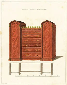 Ladies dwarf wardrobe, Regency style