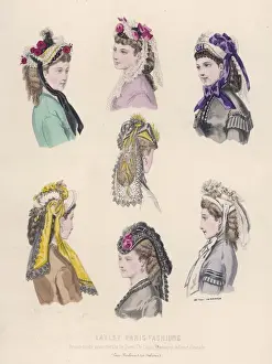Bonnet Prints: Ladies Hats 1871