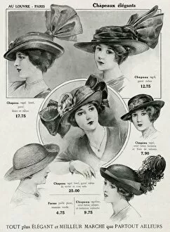 Images Dated 14th December 2016: Ladies hats, circa 1912