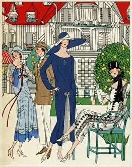 Tone Gallery: Three ladies in outfits by Jeanne Lanvin